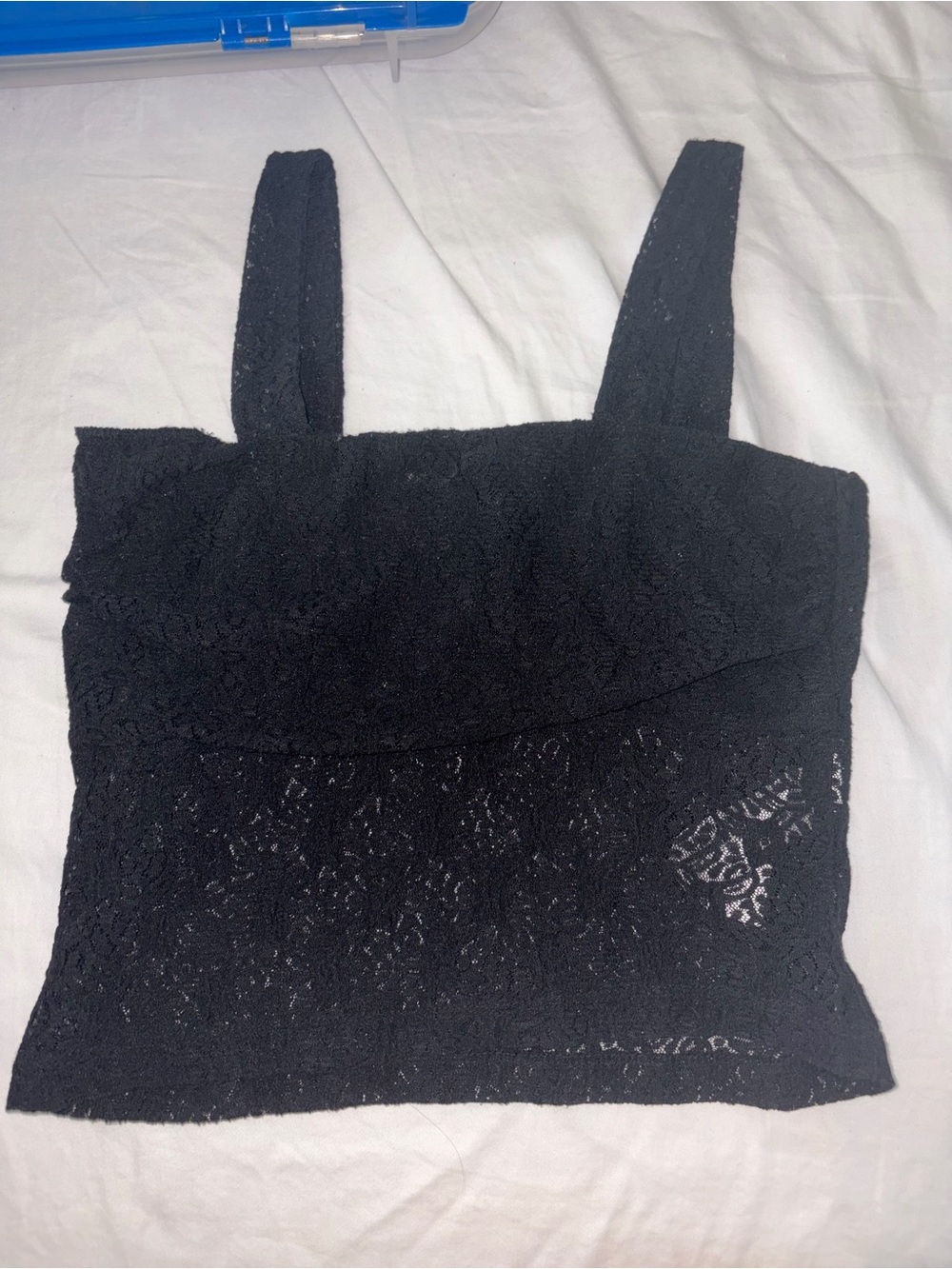 & Other Stories Black Lace Square-Neck Camisole